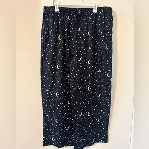 NWT Banana Republic Size XL Black Pajama Pants with White Starry Print